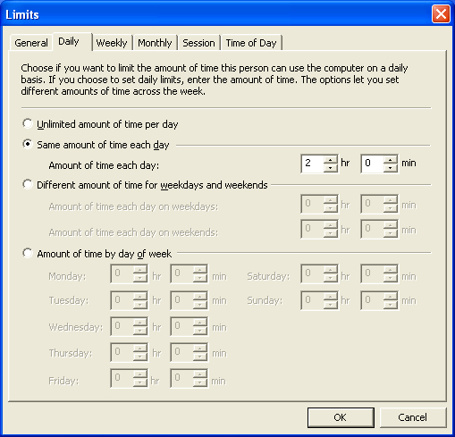 Set Daily Limit