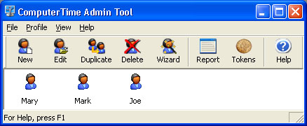 Image of Main ComputerTime Admin Window